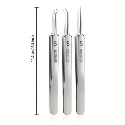 3 Piece Tweezer Set