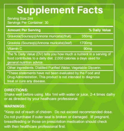 Soursop Bitters Liquid Drops - Supports Digestive Wellness & Immune Function